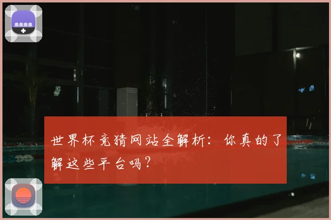 世界杯竞猜网站全解析：你真的了解这些平台吗？